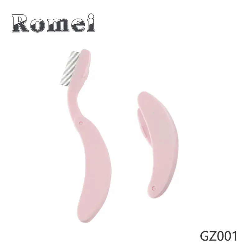 Foldable Eyebrow Comb Curved Plastic Handle Multi Color - Image 7