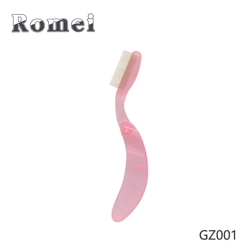 Foldable Eyebrow Comb Curved Plastic Handle Multi Color - Image 8