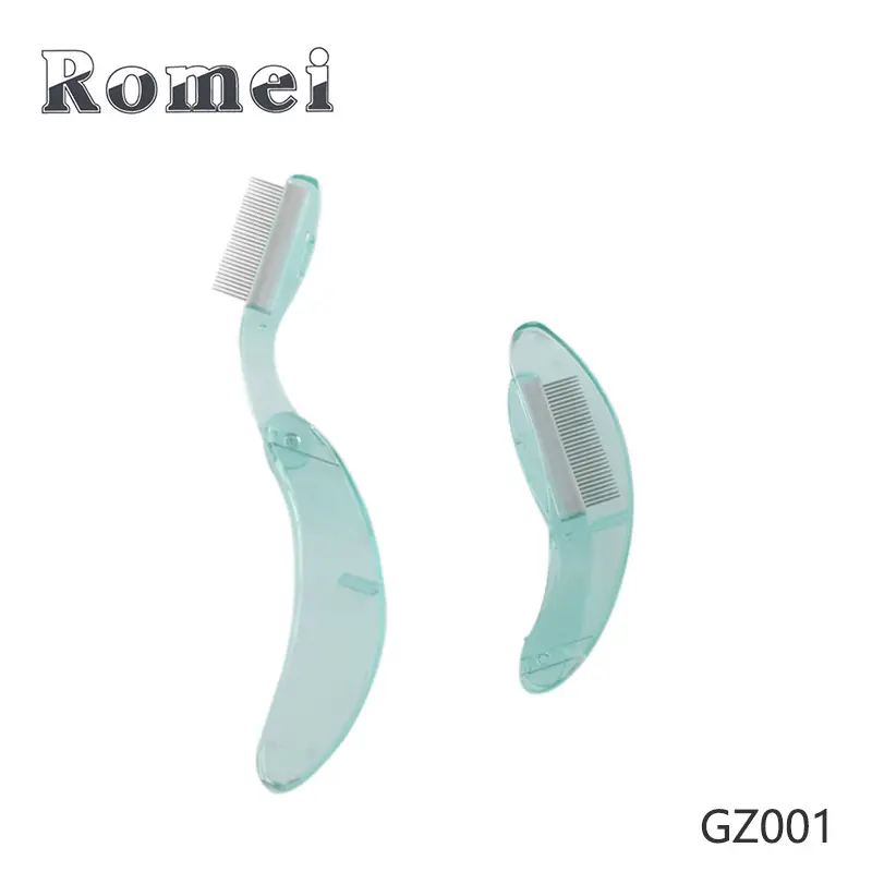 Foldable Eyebrow Comb Curved Plastic Handle Multi Color - Image 10