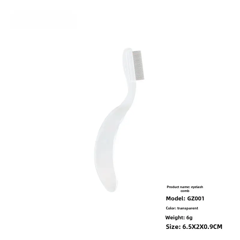 Foldable Eyebrow Comb Curved Plastic Handle Multi Color - Image 4