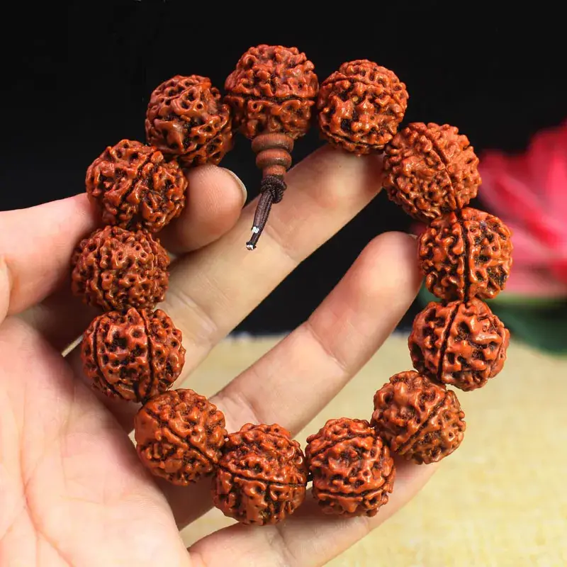 Natural Five-Petal Rudraksha Beads for Bracelet - Image 3