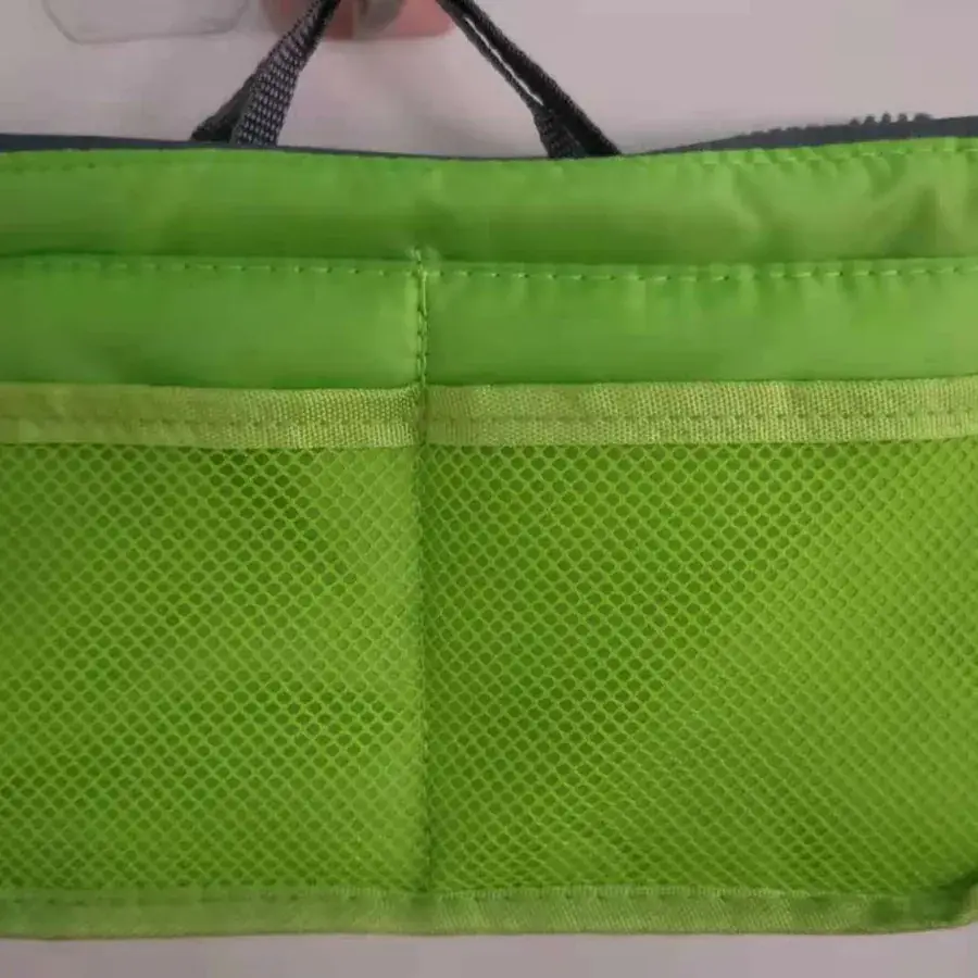 Green Double Zip Cosmetic Bag Storage - Image 2