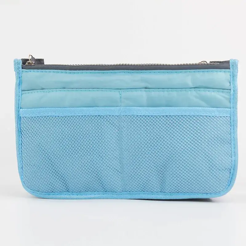 Green Double Zip Cosmetic Bag Storage - Image 3
