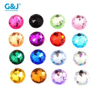 Acrylic Hot Diamond Rhinestones Pink Round Bottom — feature 1