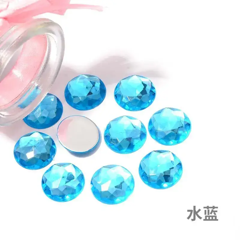 Acrylic Hot Diamond Rhinestones Pink Round Bottom - Image 10