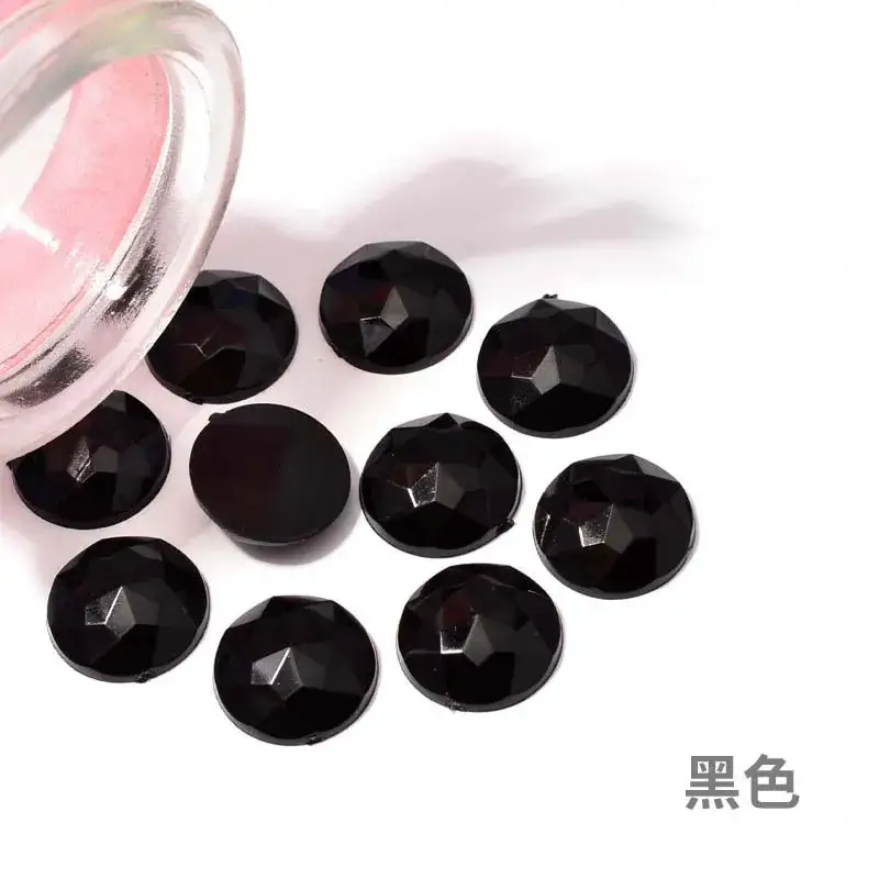 Acrylic Hot Diamond Rhinestones Pink Round Bottom - Image 2