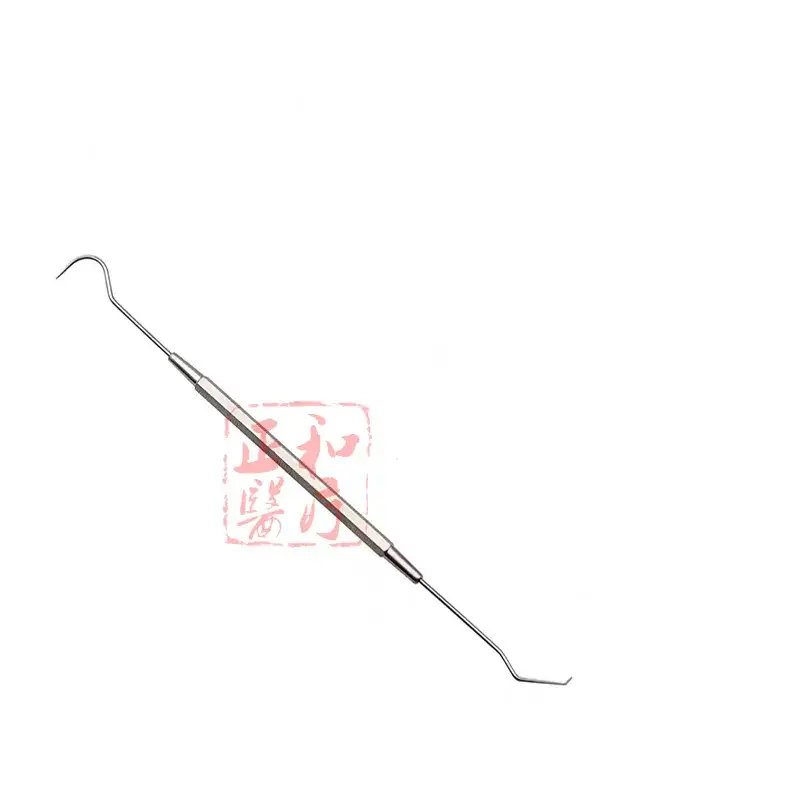 Double Tooth Probe No.5 Flosser Stainless Steel Dentist Tool