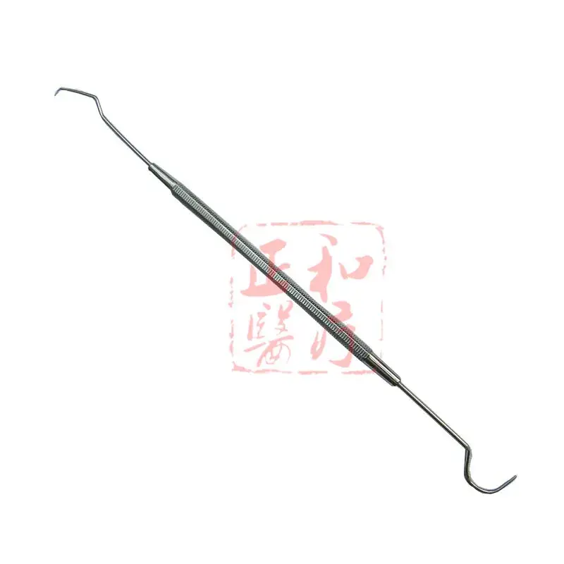 Double Tooth Probe No.5 Flosser Stainless Steel Dentist Tool