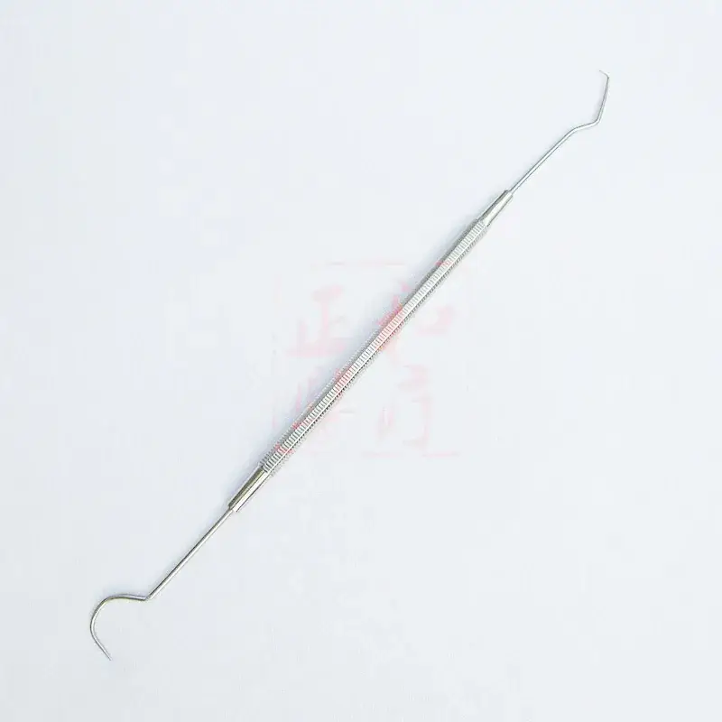 Double Tooth Probe No.5 Flosser Stainless Steel Dentist Tool