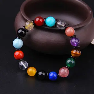 Pink Crystal Opal Bracelet Three Circle Cat Eye Design — feature 6
