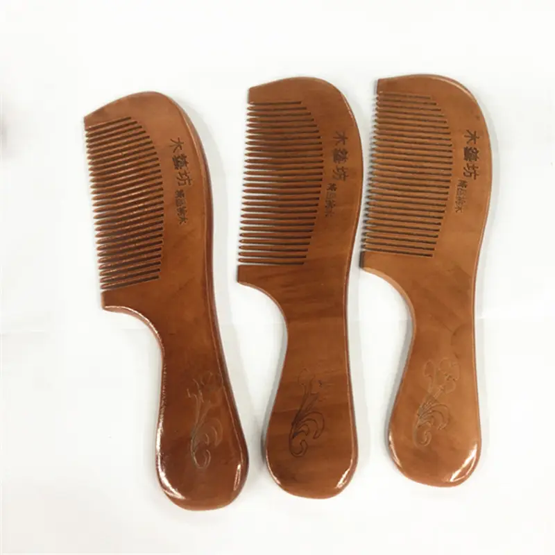 Peach Wood Hair Comb Anti-Static Wooden Hairdresser — feature 5