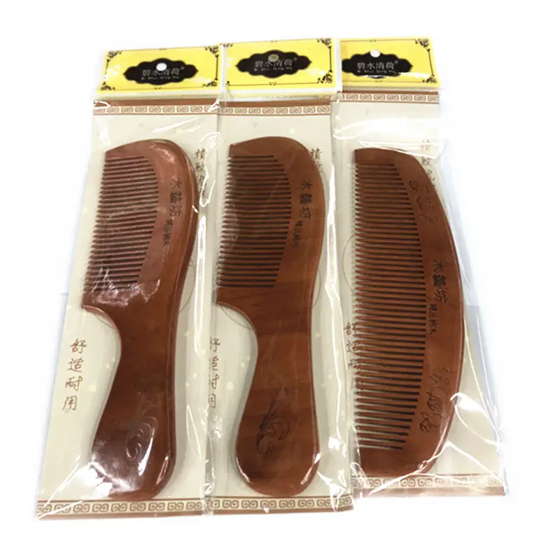Peach Wood Hair Comb Anti-Static Wooden Hairdresser — feature 8