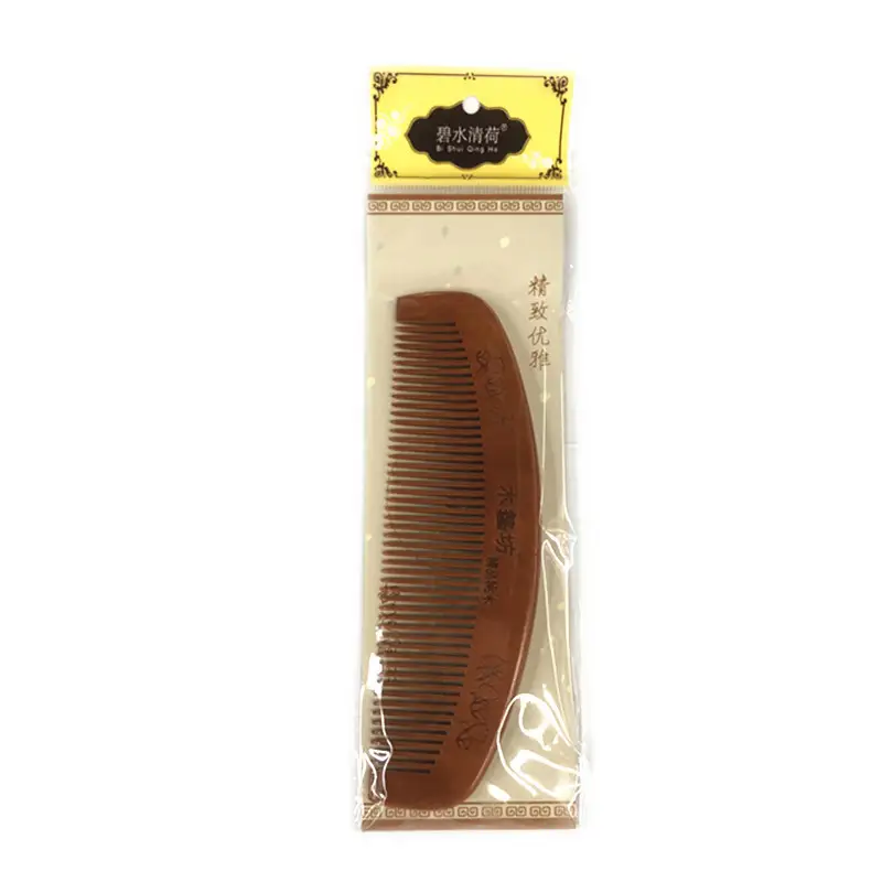 Peach Wood Hair Comb Anti-Static Wooden Hairdresser — feature 9