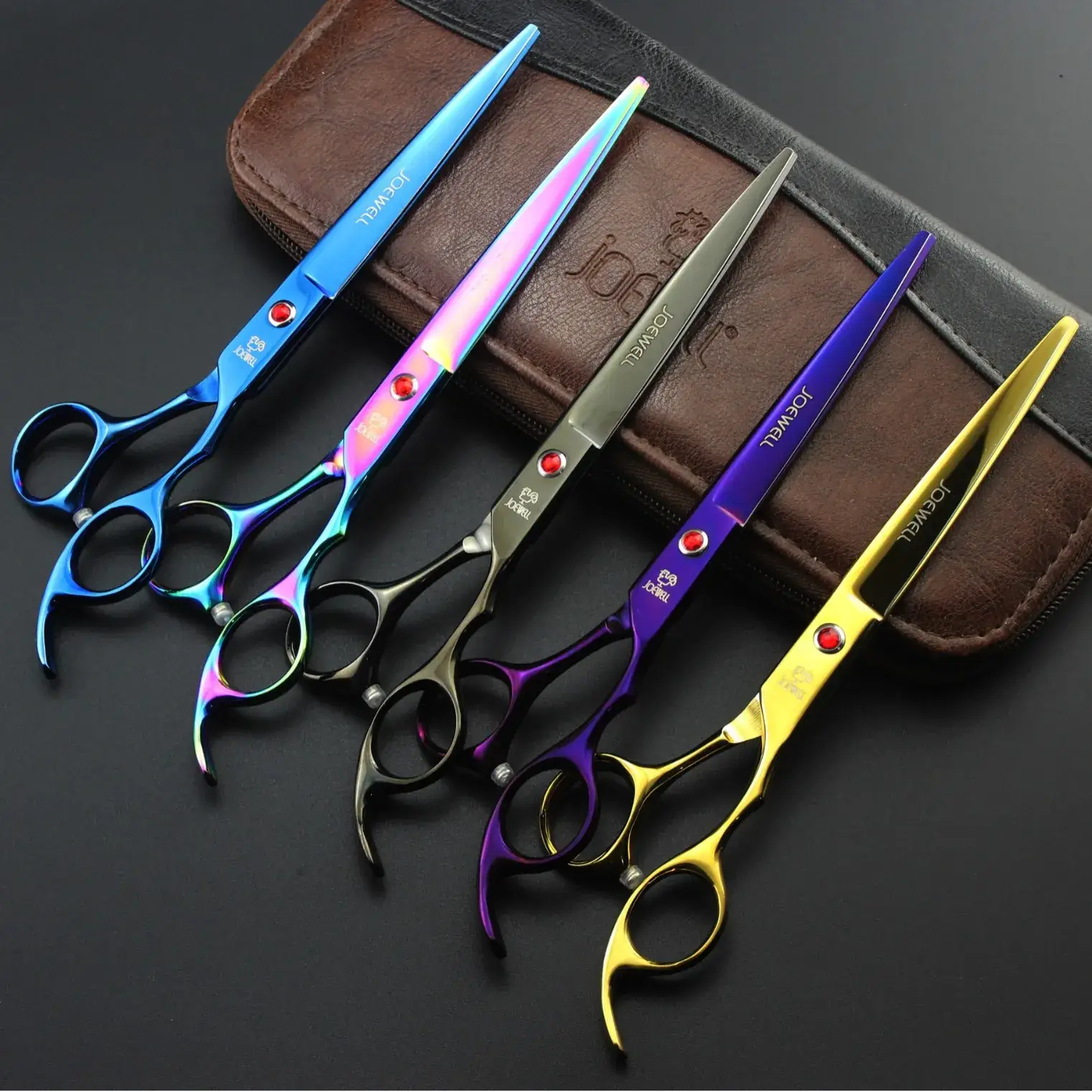 7.0 Inch Color Plated Pet Hair Scissors 4 Colors