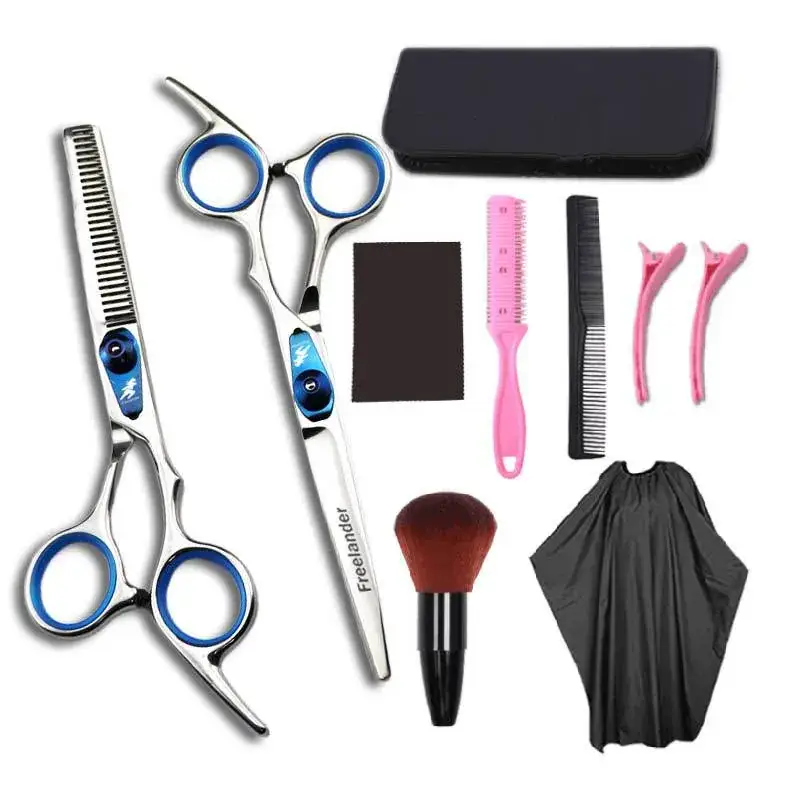 6.0-inch Blue Hair Scissors Liu Hai Flat Tooth Thinning