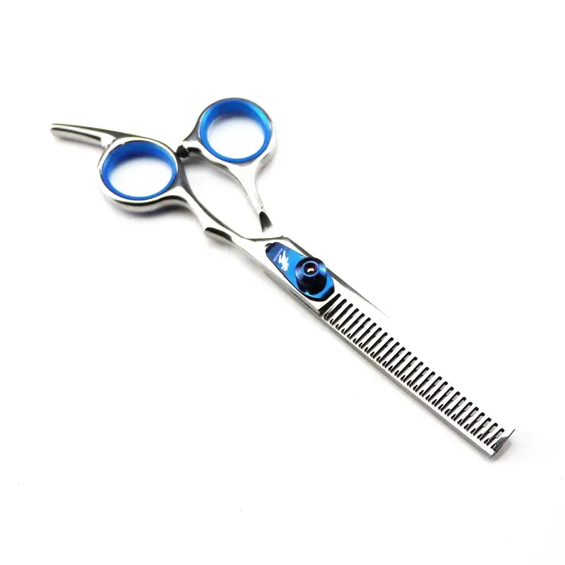 6.0-inch Blue Hair Scissors Liu Hai Flat Tooth Thinning - Image 2