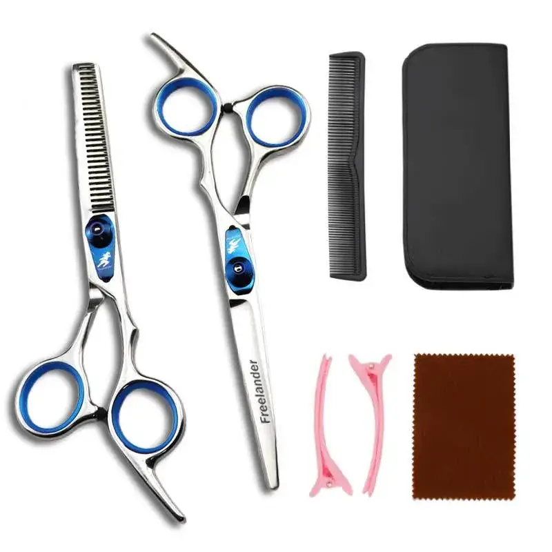 6.0-inch Blue Hair Scissors Liu Hai Flat Tooth Thinning - Image 3