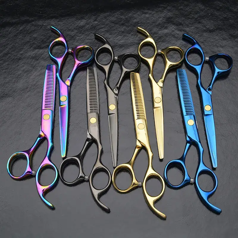 Professional Hair Cutting Scissors Black Set - Image 12