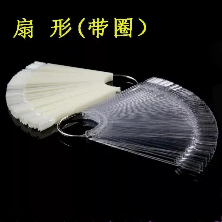 50-Piece Fan Shaped Nail Color Swatch Practice Tools - Image 8