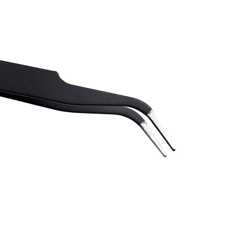 Anti-Static Black Tweezers E350-15 Stainless Steel - Image 4