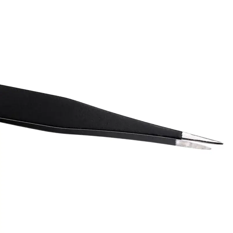 Anti-Static Black Tweezers E350-15 Stainless Steel