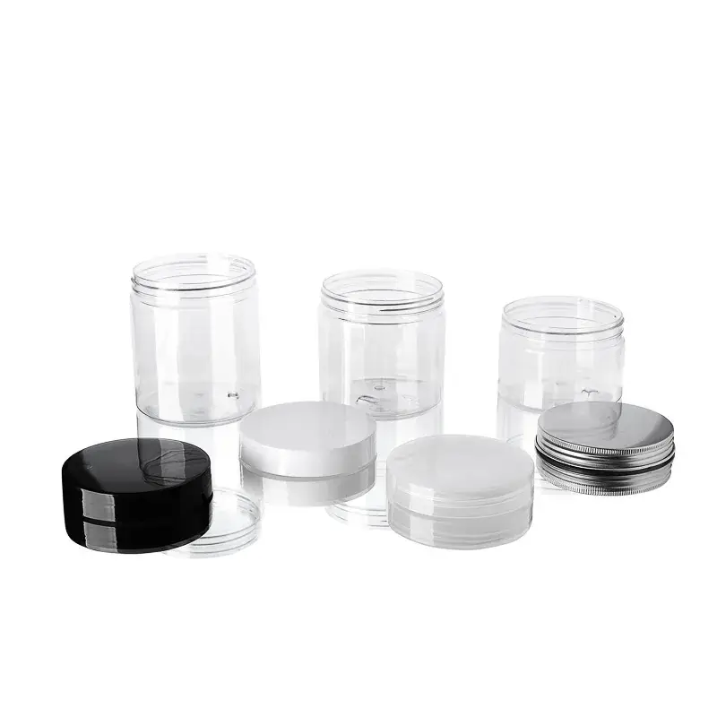 PET Transparent Cream Bottles 150ml Wide Mouth - Image 4