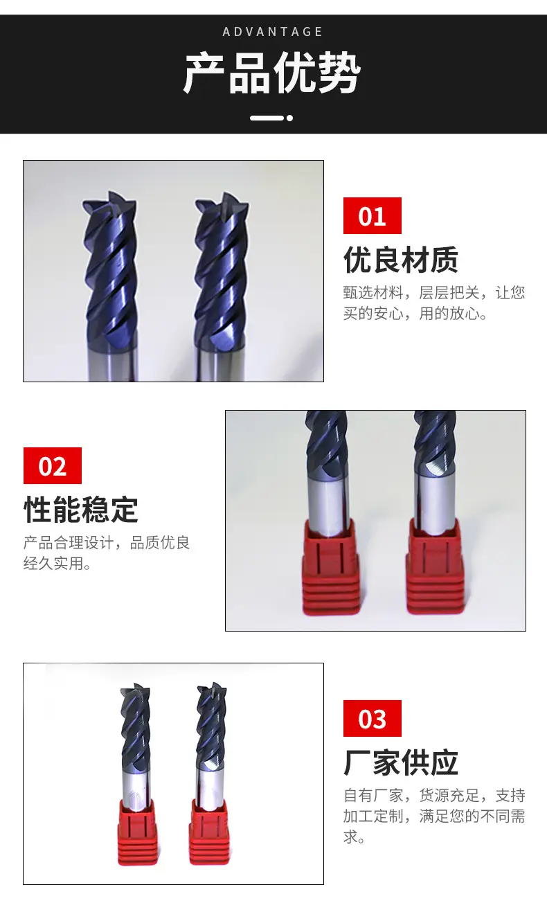 4-Blade 62" Carbide Milling Cutter Extended Shank — feature 7