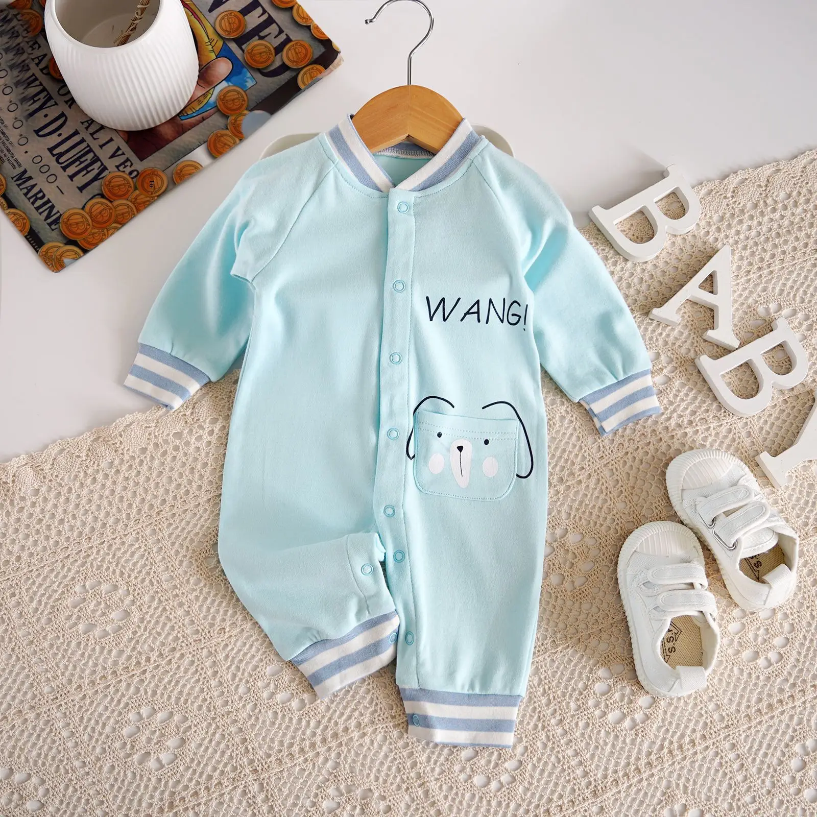 Fang Ying 2023 Baby Suit Cream Strawberry Print 3-12M - Image 33