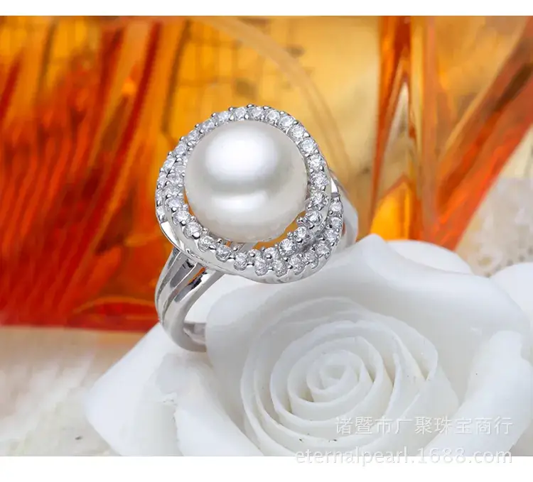 Freshwater Pearl Ring 10.5mm Large Color — feature 20