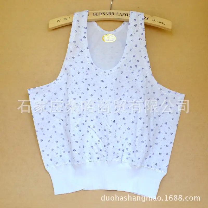 Middle-aged and elderly summer cotton Women's small vest loose plus fat size undershirt old lady - Image 2