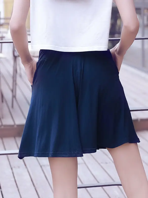 Women Yellow Modal Shorts Summer Casual Plus Size - Image 17