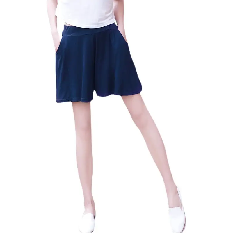 Women Yellow Modal Shorts Summer Casual Plus Size