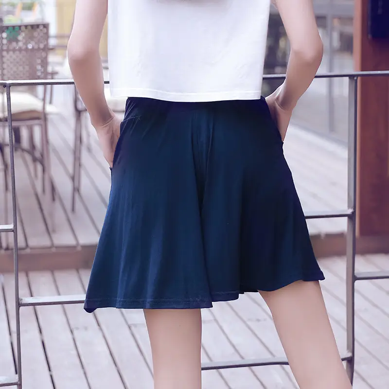 Women Yellow Modal Shorts Summer Casual Plus Size — feature 10