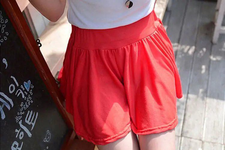Women Yellow Modal Shorts Summer Casual Plus Size — feature 31