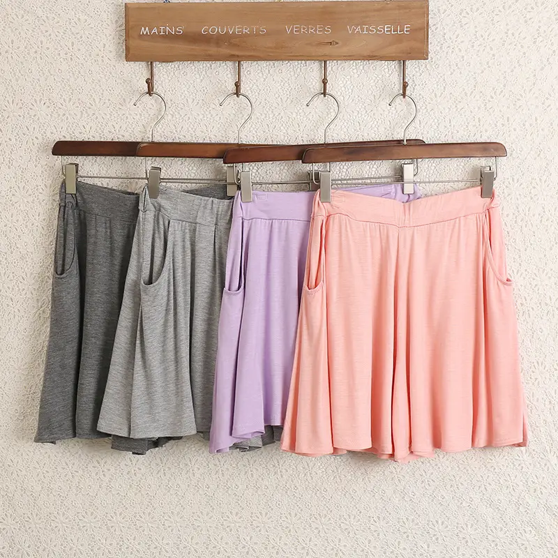 Women Yellow Modal Shorts Summer Casual Plus Size — feature 35