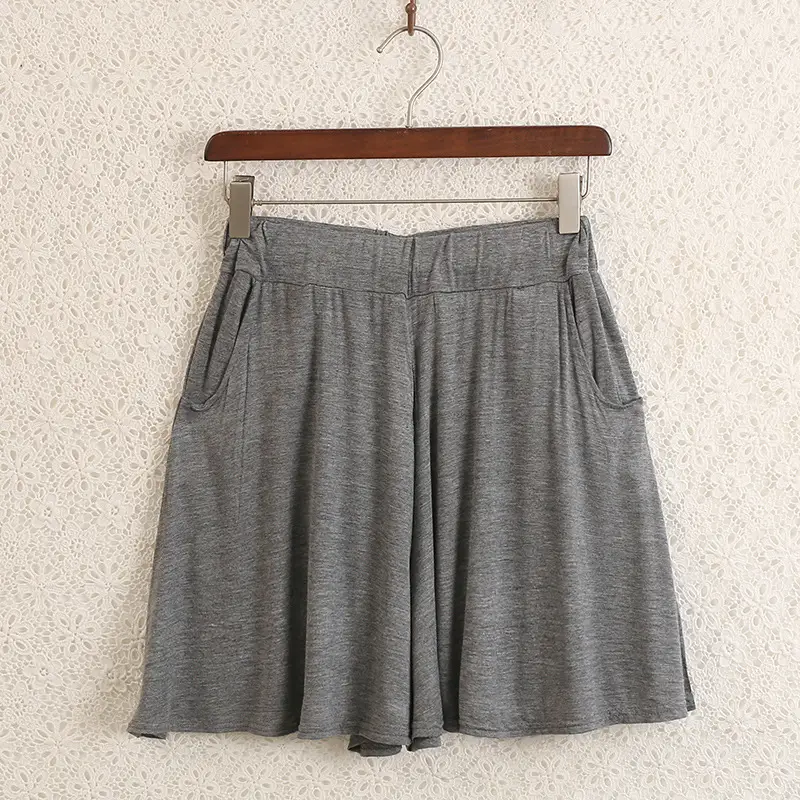 Women Yellow Modal Shorts Summer Casual Plus Size — feature 36