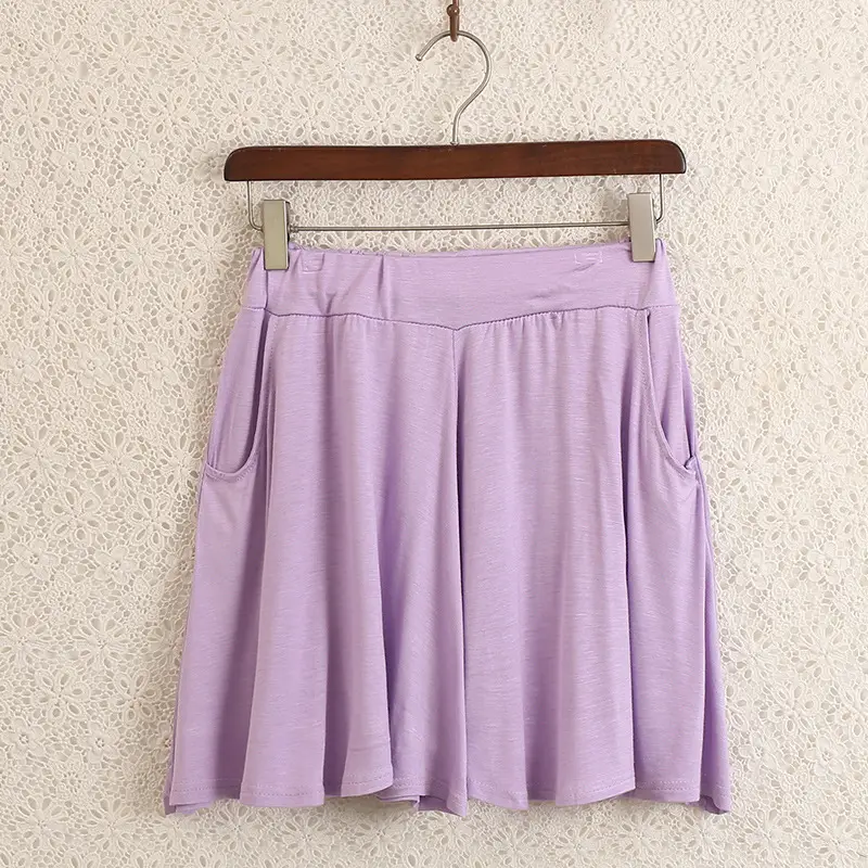 Women Yellow Modal Shorts Summer Casual Plus Size — feature 39