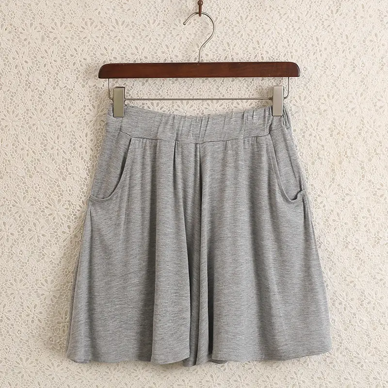 Women Yellow Modal Shorts Summer Casual Plus Size - Image 4