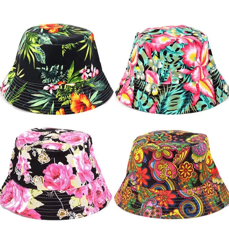 Spring Sun Hat Multi-Color Floral Print Small - Image 10