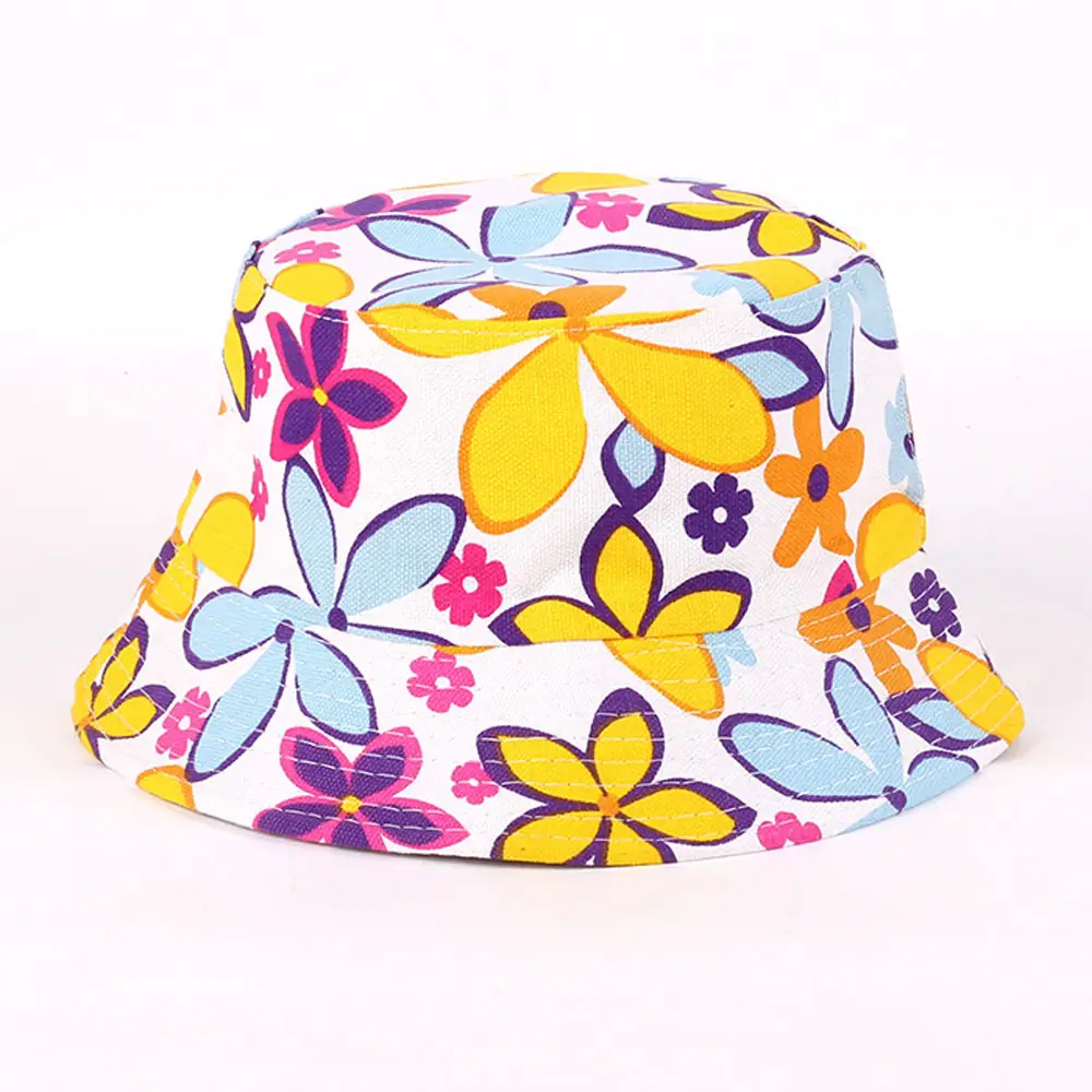 Spring Sun Hat Multi-Color Floral Print Small - Image 12