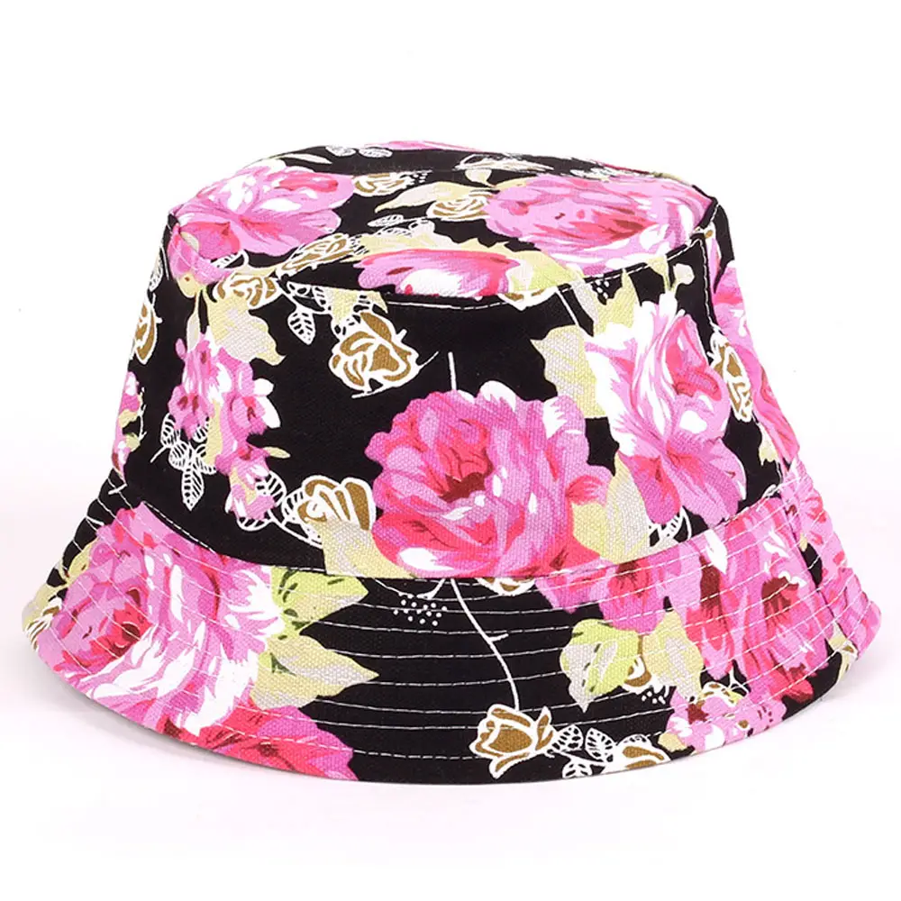 Spring Sun Hat Multi-Color Floral Print Small - Image 2
