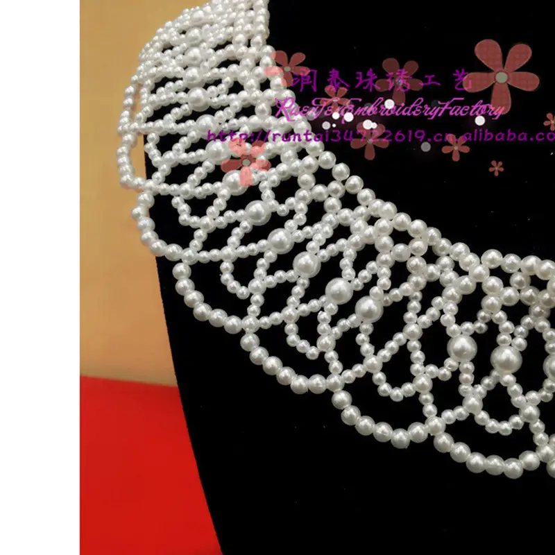 Pearl Handwoven Fake Collar Chain for Women - Image 5