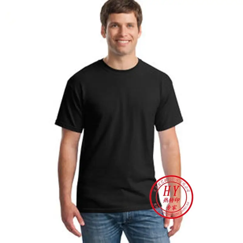Pure Cotton Heat Transfer T-Shirt Red Short Sleeve - Image 3