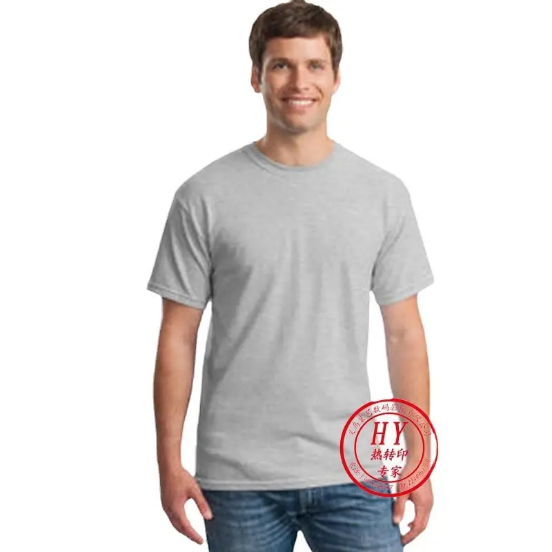 Pure Cotton Heat Transfer T-Shirt Red Short Sleeve - Image 5