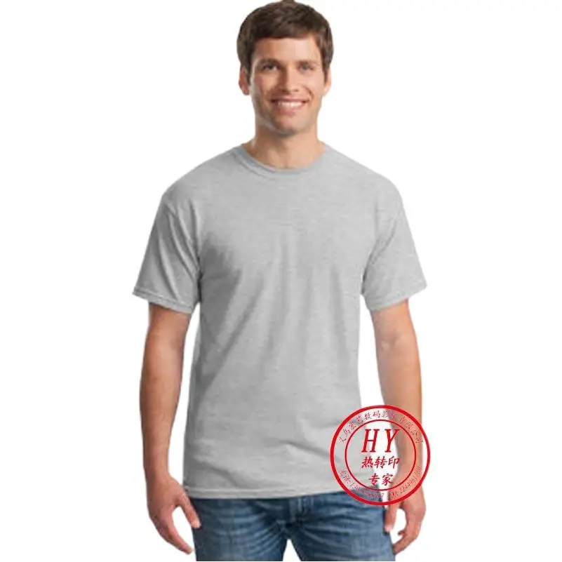 Pure Cotton Heat Transfer T-Shirt Red Short Sleeve