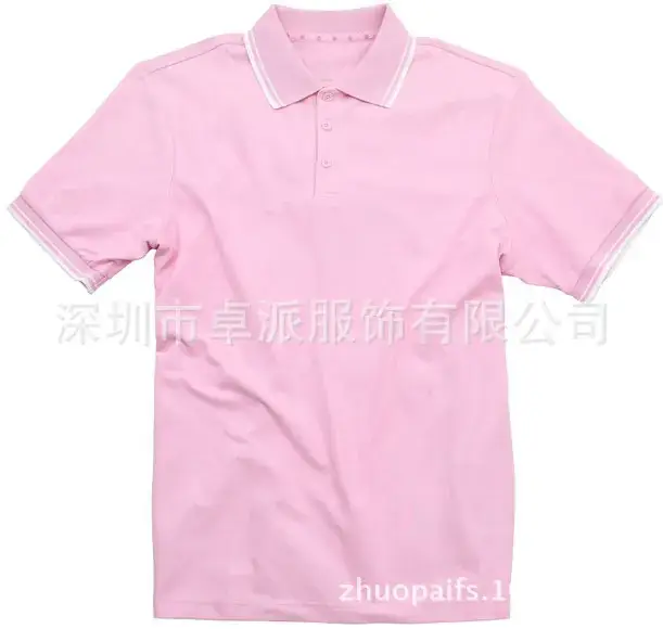 Men Cotton Polo T-Shirt Dark Blue Short Sleeve - Image 3