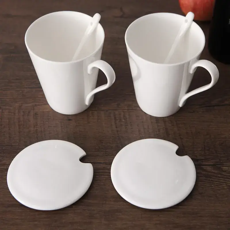 Pure White Large V Cup Mug for Coffee & Milk