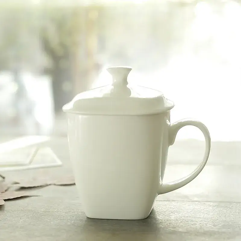 Pure White Large V Cup Mug for Coffee & Milk — feature 11