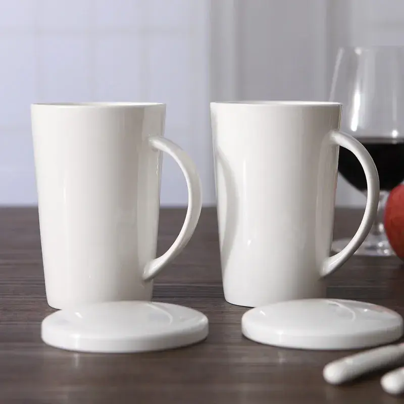 Pure White Large V Cup Mug for Coffee & Milk — feature 5