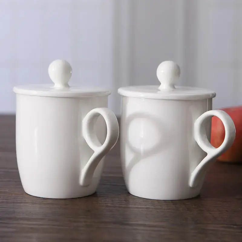 Pure White Large V Cup Mug for Coffee & Milk — feature 7